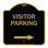Enseigne Signmission Designer Series - Enseigne de stationnement réservée aux visiteurs (flèche pointant à droite) | Enseigne architecturale noire et dorée en aluminium de gros calibre 18 po x 18 po | Fabriqué aux États-Unis
