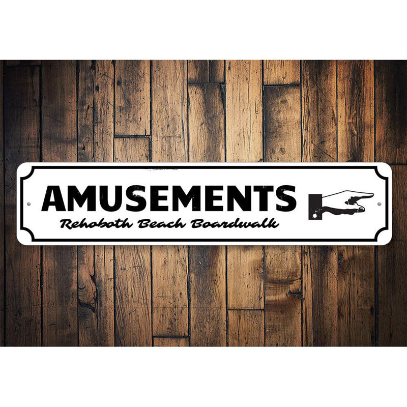 Panneau en aluminium Boardwalk Amusements, H 6 po x l 24 po x P 0,063 po