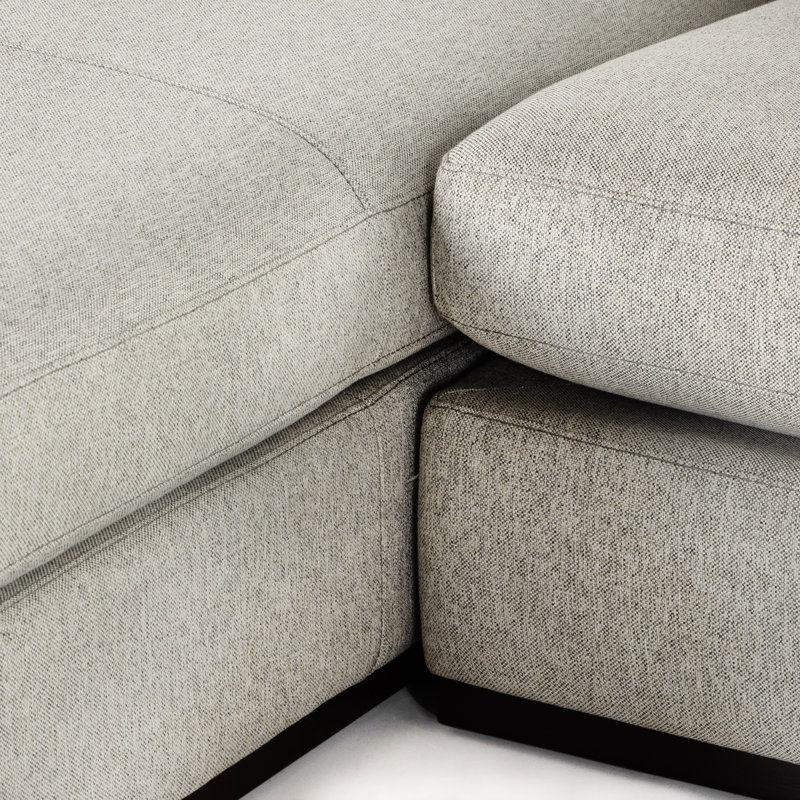 Colt Sectional, Left Hand Facing, Aldred Silver Polyester Blend