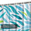 Rideau de douche aquarelle à mur vert botanique avec 12 crochets-2079560237