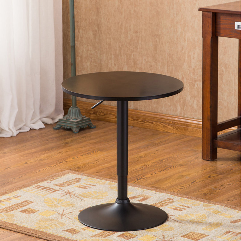 Round Top Adjustable Height Bar Table