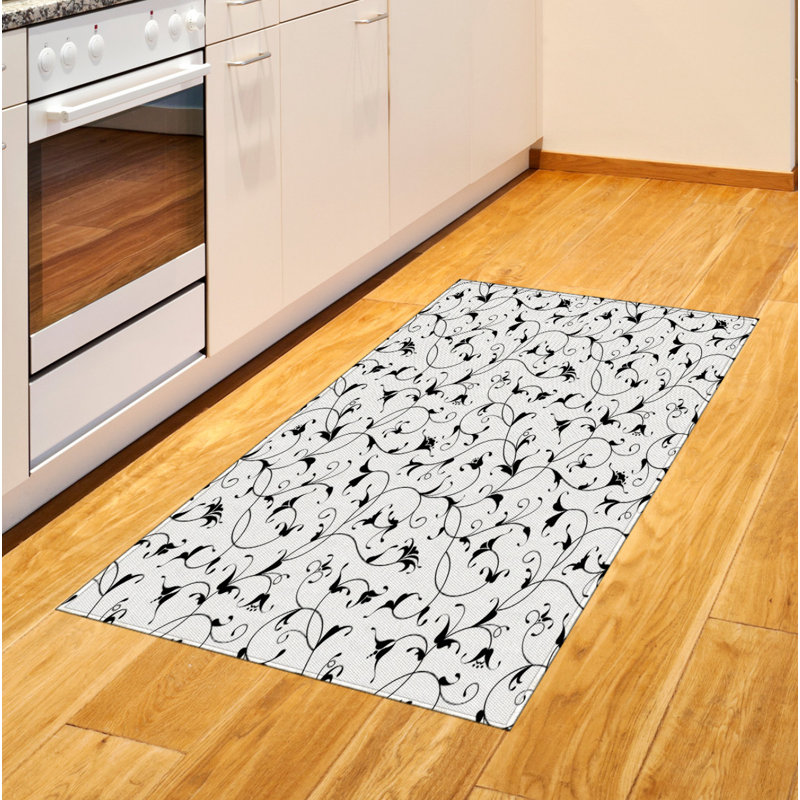 Floral High Density Long Fiber Poly Threads Decorative Area Rug Carpet, Rectangle 2'7" x 5'