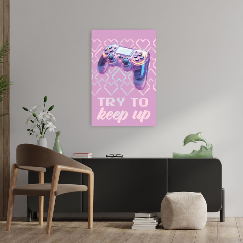 «Try To Keep Up», art contemporain abstrait, H 36 po x l 24 po