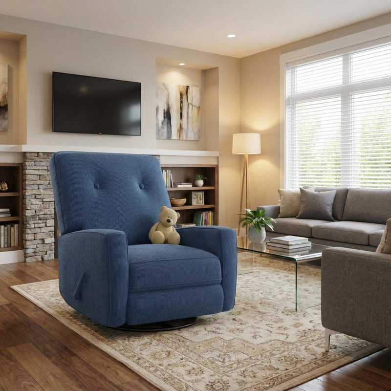 Chaises inclinables pour salon, chambre à coucher, bureau, véhicule récréatif, petits espaces, Bleu