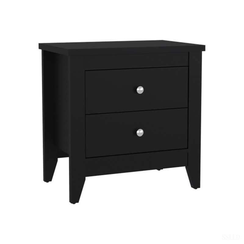 Tables de chevet avec 2 tiroirs, ensemble de 2