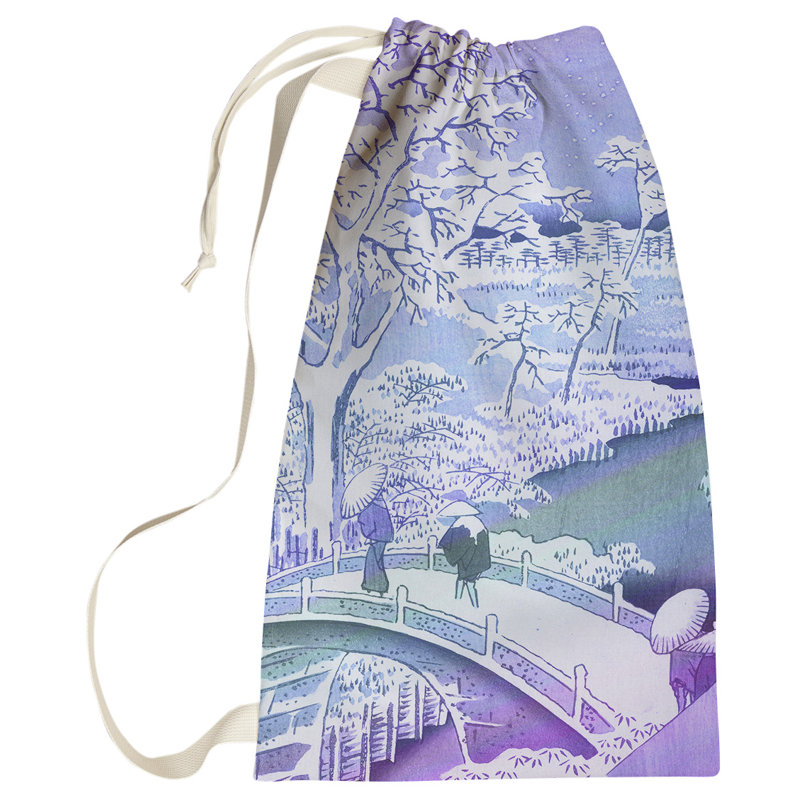 Sac à linge tambour meguro et coucher de soleil hill Macintyre, Petit (H 64 po x l 20 po x P 1,5 po), Mauve