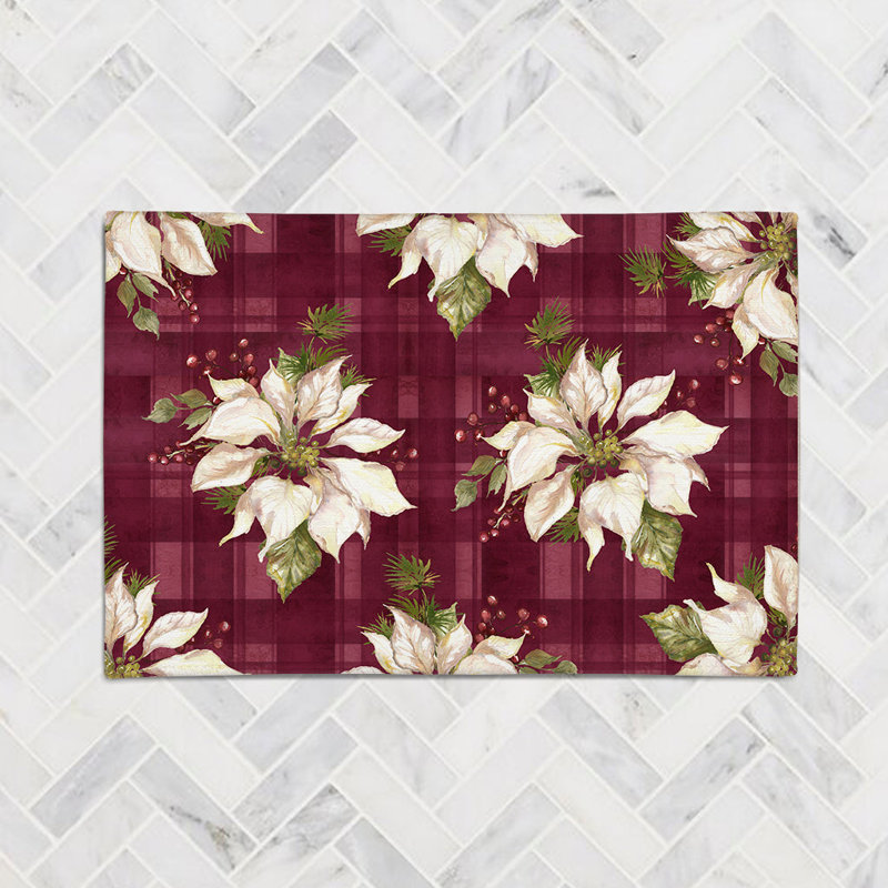 Winter Joy Chenille Floral Indoor Rug, Rectangle 5' x 7'