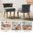 Modern Tufted Velvet Side Chair with Solid Wood Legs-696709290