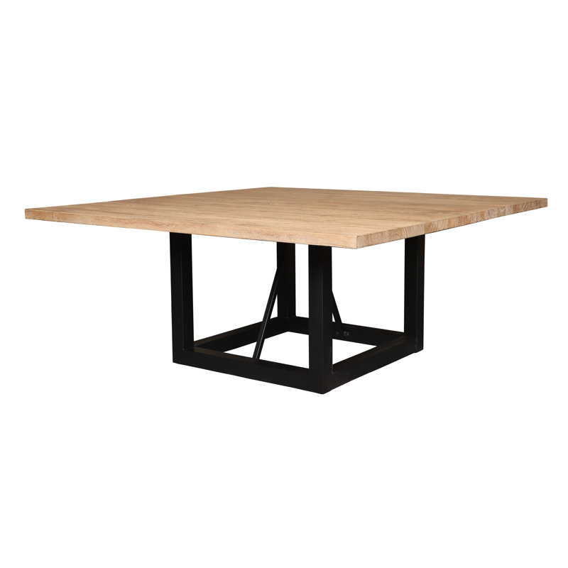 Jelina Square Dining Table In Natural Finish, 60" W x 60" L