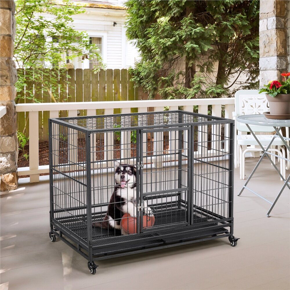 Tucker Murphy Pet™ Selina 43'' Rolling Pet Crate & Reviews | Wayfair