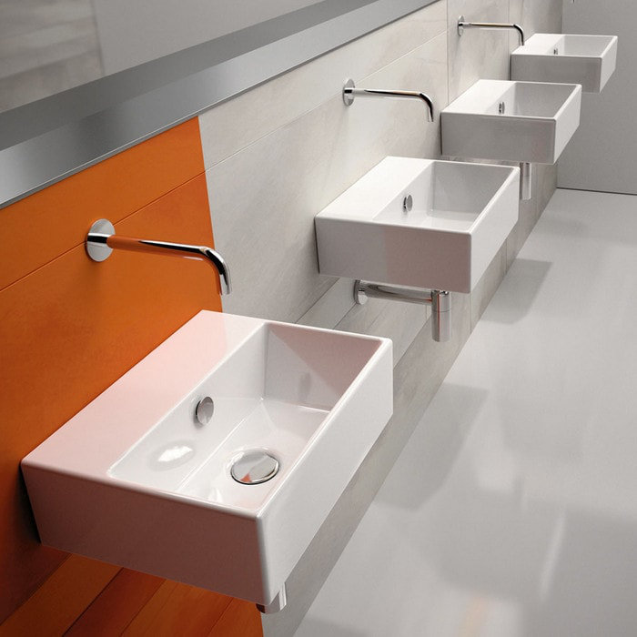 Premium Series Bathroom Sink, 0-Hole, 6.3" H x 15.75" W x 12.6" D
