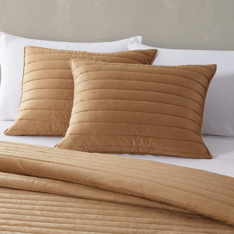 Ensemble de courtepointe en microfibre Valletta, Noir, Courtepointe pour lit simple + 1 taie décorative