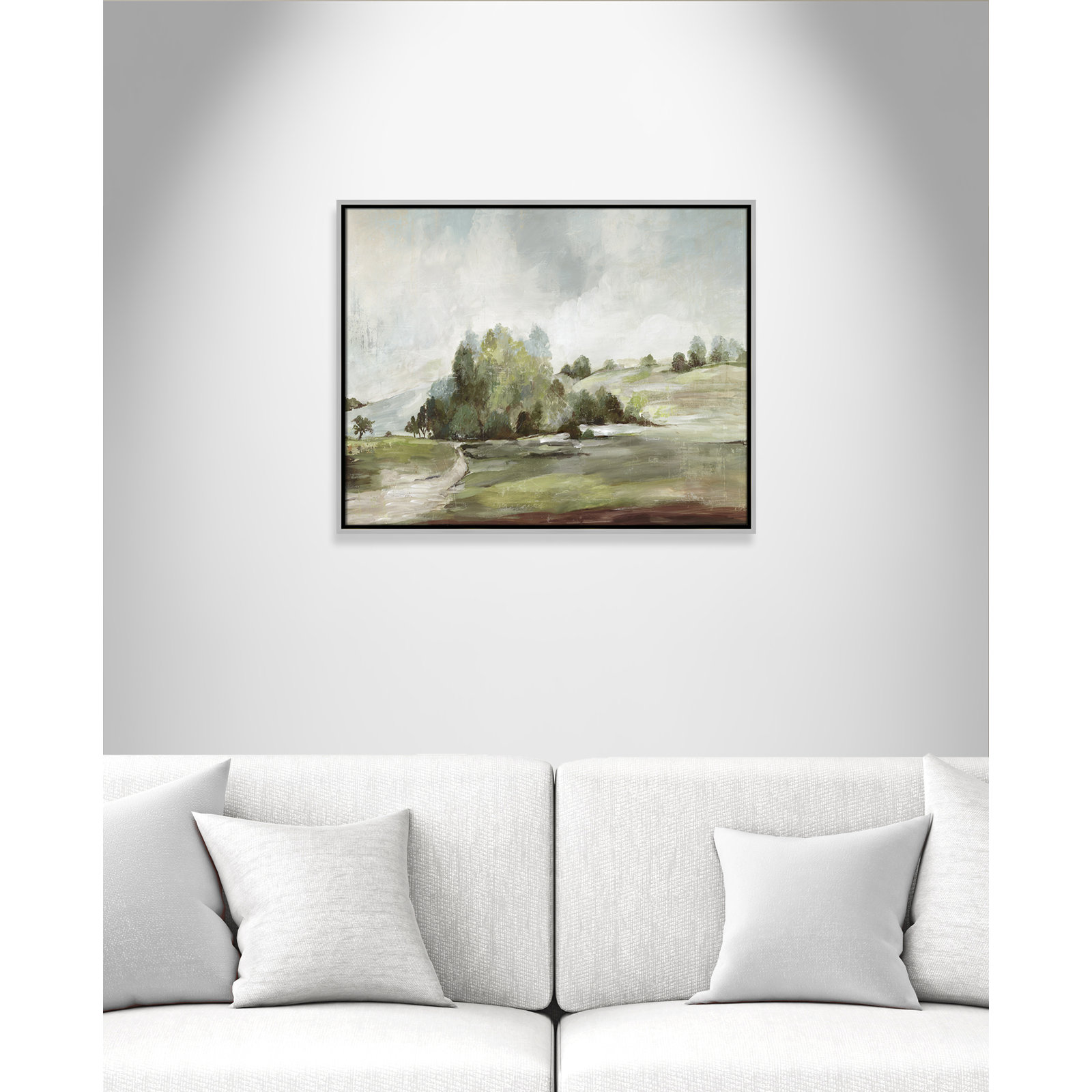 Concorde "Green Country Road" Print, 23.5" H x 29.5" W, Silver