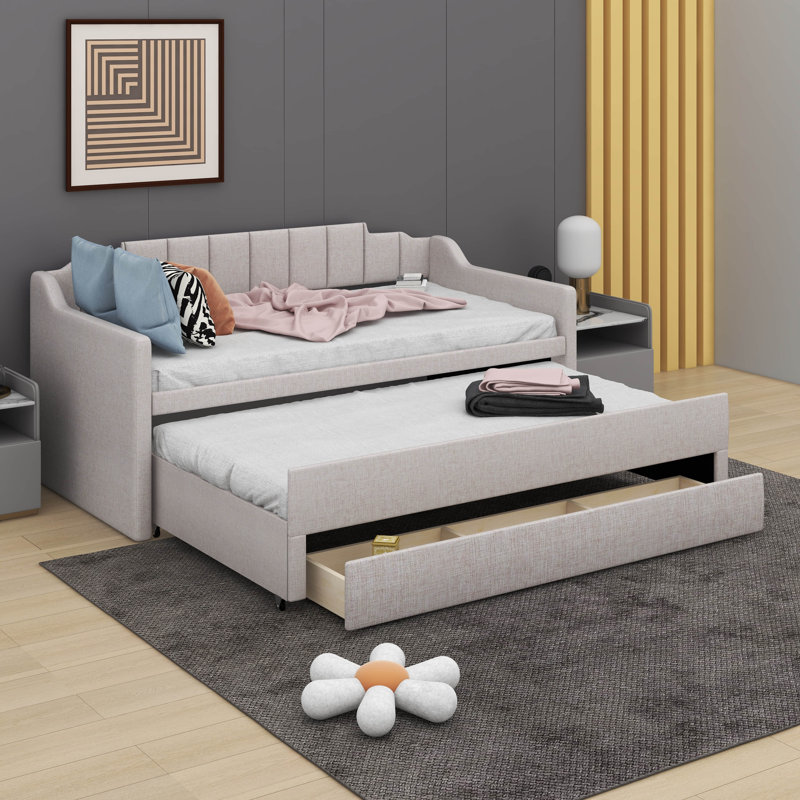 Vesselinka Upholstered Daybed, Beige