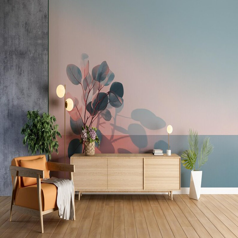 Papier peint botanique Minimal Pastel, L 108 po x l 96 po