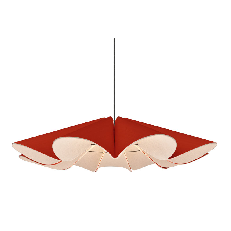 Luminaire suspendu Delfina, Rouge