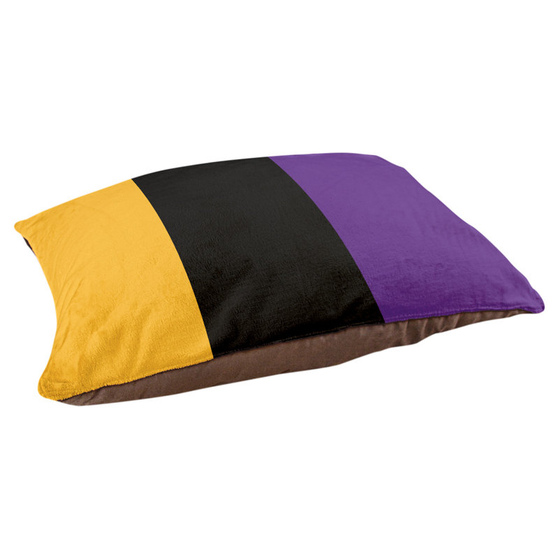 Coussin Designer, Moyen (L 30 po x l 40 po), Or / noir / mauve