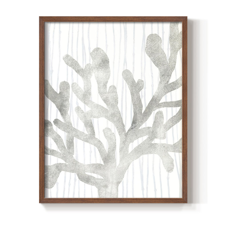 Quiet Coral II - impression sur toile tendue, H 28 po x l 22 po x P 1 po, Brown Frame Paper