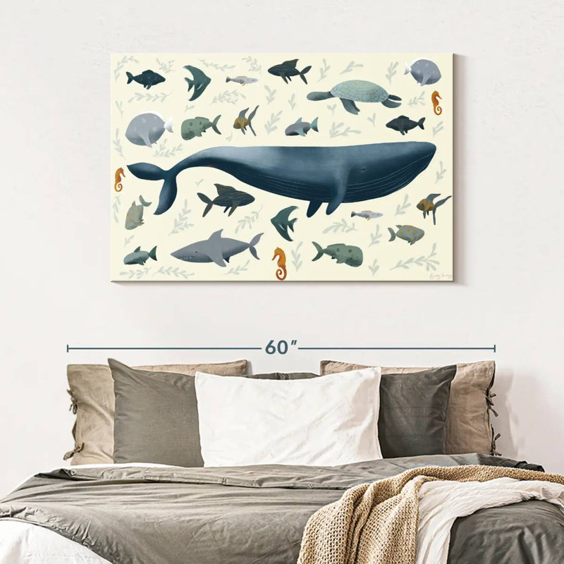 Animaux de mer, H 32 po x l 48 po