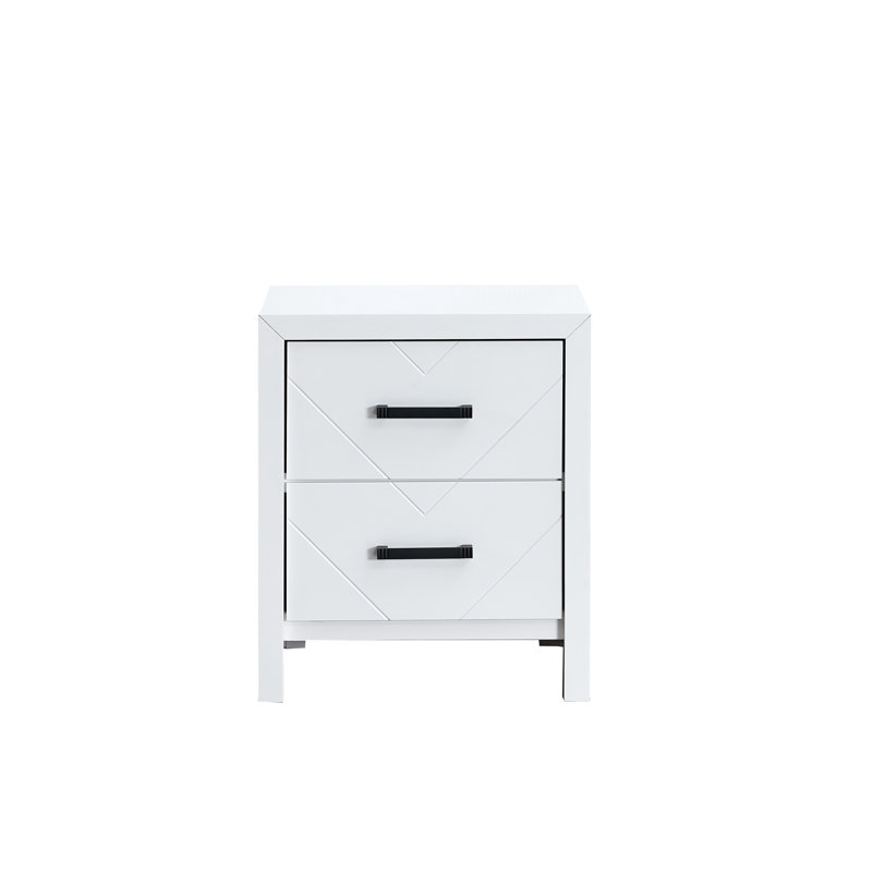 Morris 2 Drawer Nightstand White, White