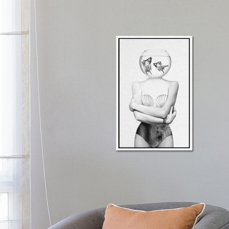 Pisces by Jenny Rome - Print on Canvas, White Framed, 66.04 cm H x 45.72 cm W