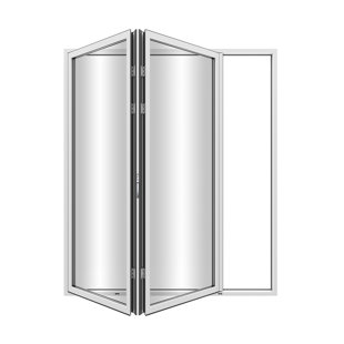Porte pliante en aluminium 2 panneaux KaMic Elite