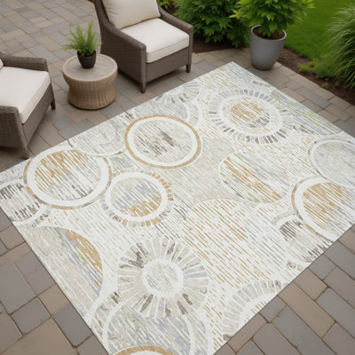 Tapis géométrique intérieur / extérieur lavable à la machine Chantille ACN2633