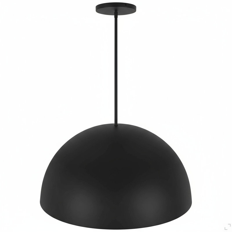 Luminaire suspendu noir à DEL 24 pouces de diamètre intégré
