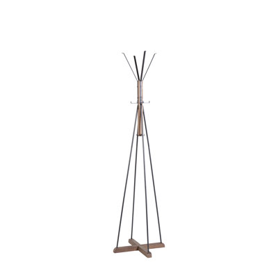 Reclaimed Wood And Metal Freestanding Coat Rack With Hooks Use In Bedroom, Living Room by 17 Stories