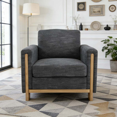 Fauteuil rembourré en tissu