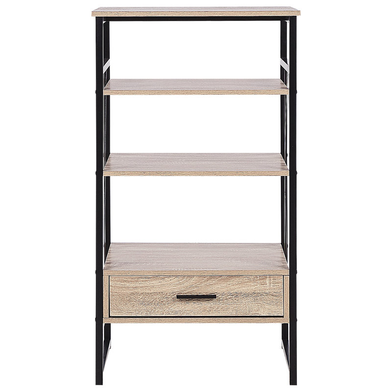 Jarifa 101cm H x 56cm W Steel Standard Bookcase