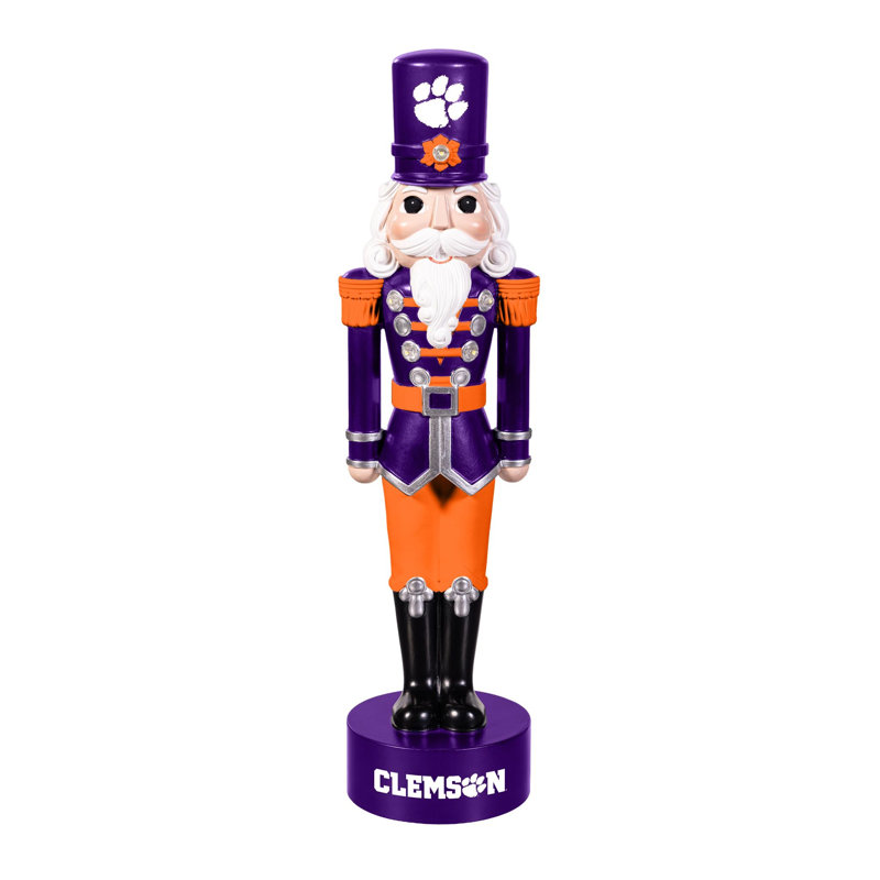 Casse-noisette lumineux DEL sous licence officielle Collegiate, 30 cm de hauteur, Clemson University
