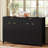 Sideboard Cabinet with 2 Drawers and 4 Doors, 3-Level Adjustable Shelves, Aluminum Arc Handles-807426327
