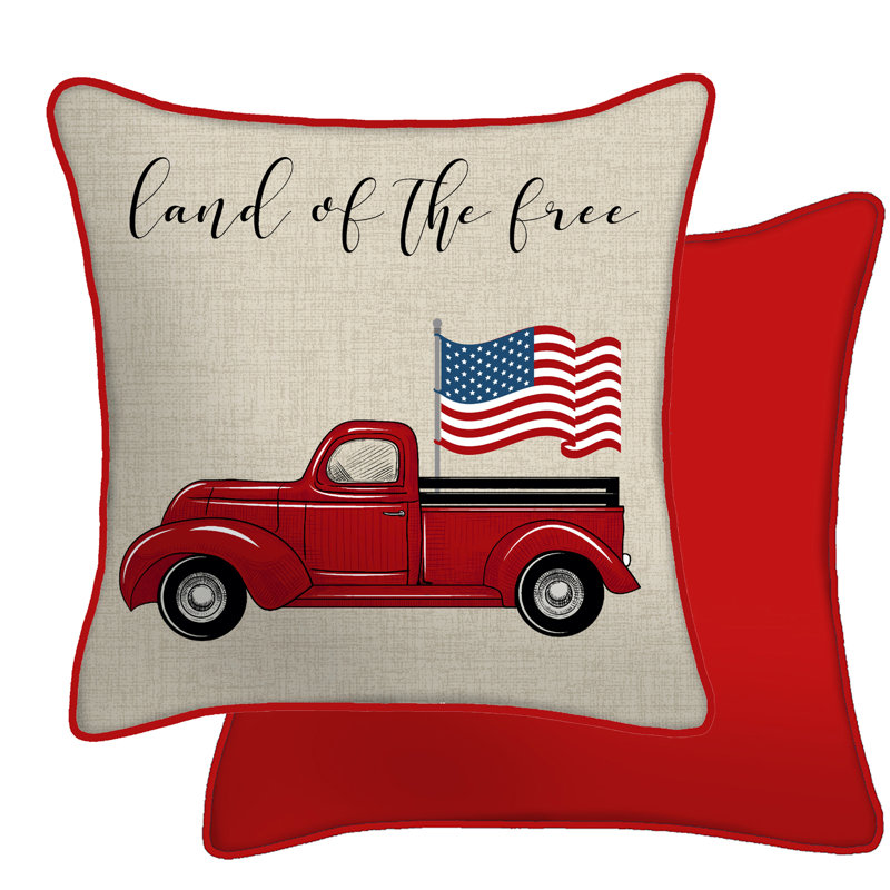 18" x 18" Outdoor Throw Pillow with Welt