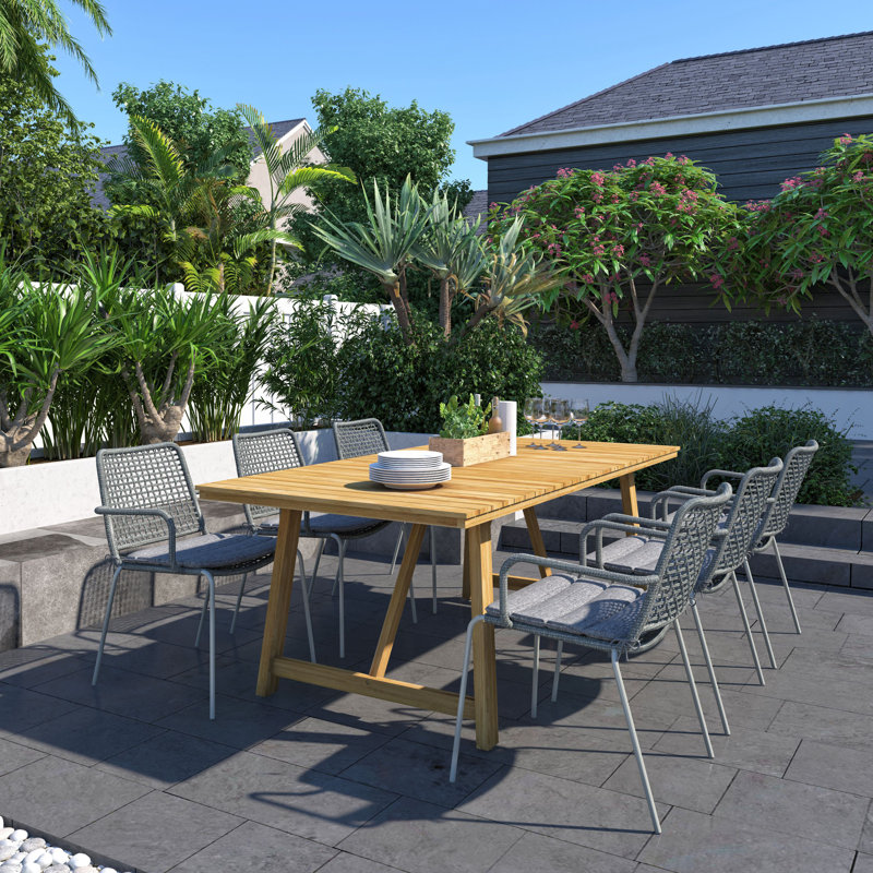 Anautica 6 - Person Patio Dining Set with Rectangular Table