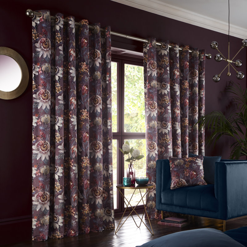 Kiowa Room Darkening Curtain Pair, 229 W x 274 D cm, Midnight