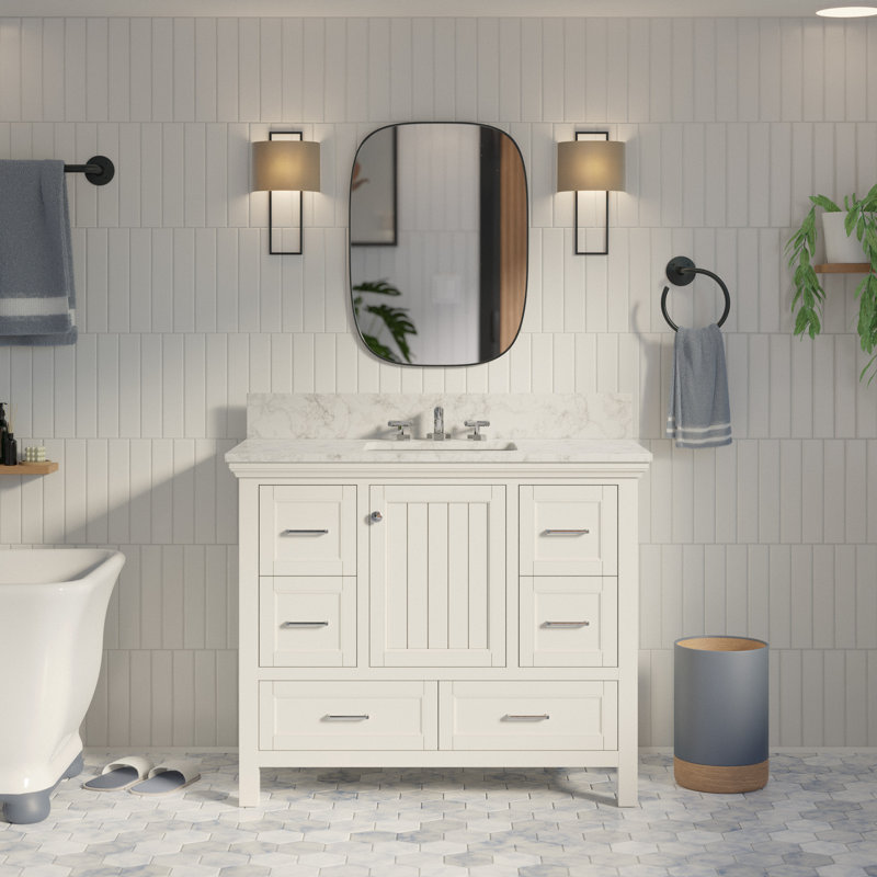 Ensemble de meuble-lavabo de 42 po Maven, Blanc