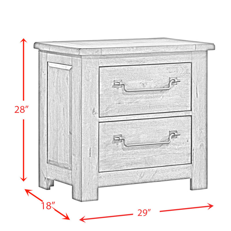 Table de chevet 2 tiroirs Jud