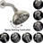 4.72" Brushed Nickel Shower Head - High , 6 Adjustable Modes, , 1.8 Gpm Flow With Settings, Rate, Easy Setup