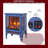 17-inch Freestanding Electric Fireplace Stove Heater Black Tempered Glass Design For Home Office Décor-1060974825