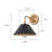 Dimmable Steel Armed Sconce With Pleated Scalloped Shade