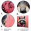 Fleur de raton laveur noir et rose I - Art mural en métal avec un raton laveur-934142390