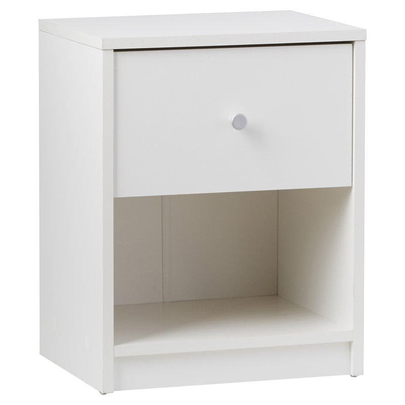 Clanton Small-Space 1 - Drawer Nightstand, White