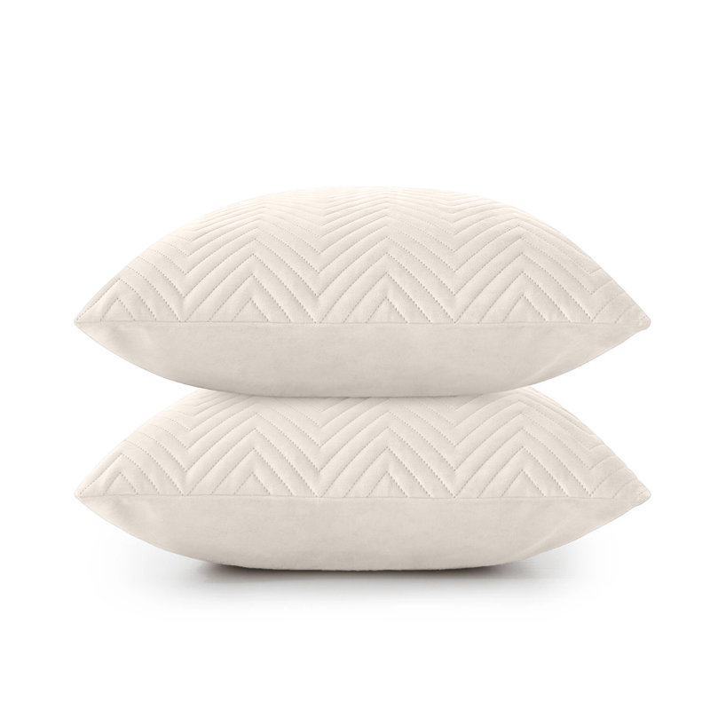 Chevron Square Cushion, Beige
