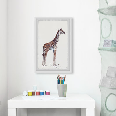 Carrie Standing Tall Giraffe Framed Print