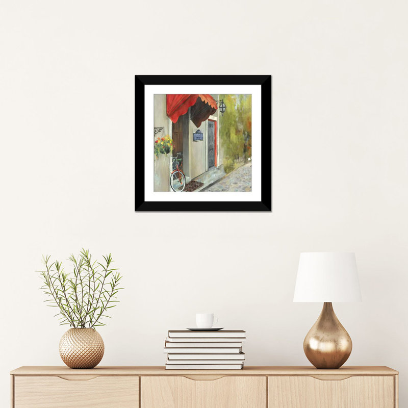 «Stoping» par PI Studio - Impression sur toile tendue sur châssis, H 16 po x l 16 po x P 1 po, Papier avec cadre noir, Blanc