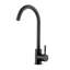 Robinet d'évier de cuisine noir mat avec une poignée - fabrication en acier inoxydable 304, bec rotatif à 360 °, rouille et corrosion, nettoyage quotidien facile, installation simple, débit maximal de 1,75 gal / min, inclus