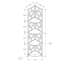 4 Tier Bookcase For Bedroom - Brown Laminate, Metal Construction 62"H Office Design