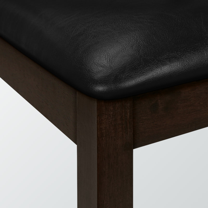 Maiden Dark Brown Leather-Look Upholstered Bench, , 20.07" H X 47.21" W X 15.87" D