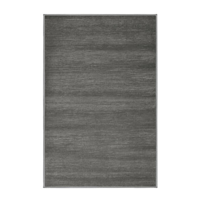 Machine Washable Solid Gray Area Rug